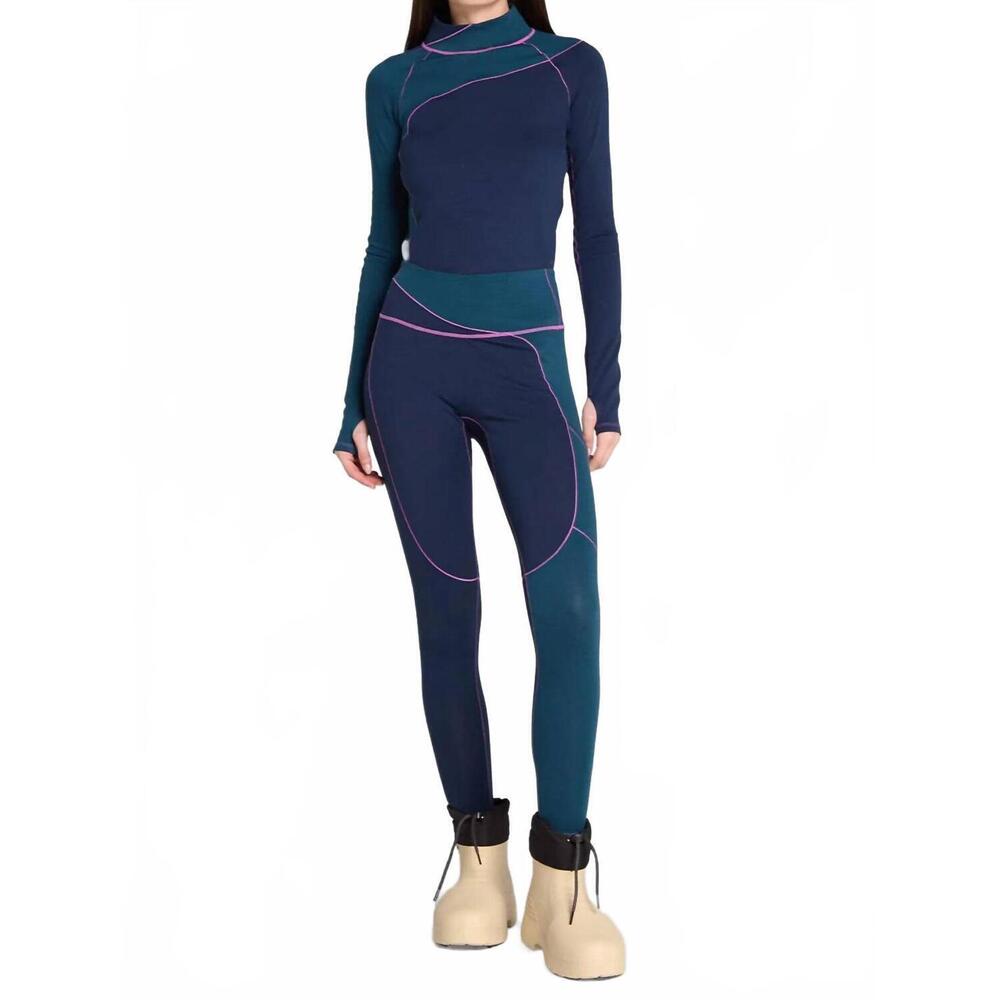 NEW SENIQ wool sculpt merino baselayer legging in slushi midnight
